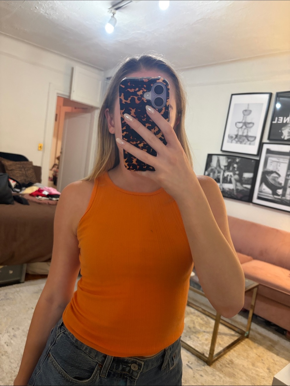 Orange Topshop Tank